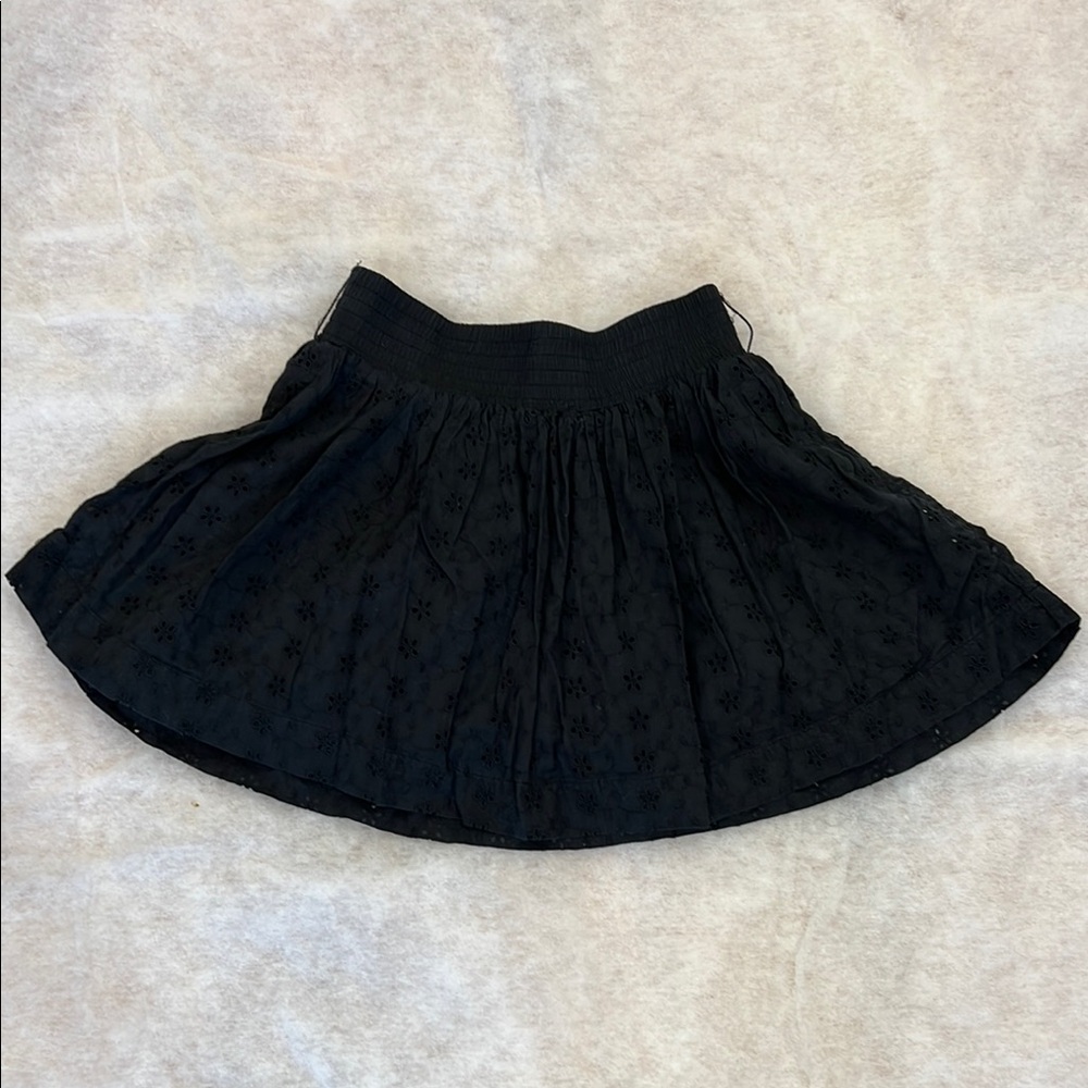 Aeropostale Black Mini Skater Skirt Pleated